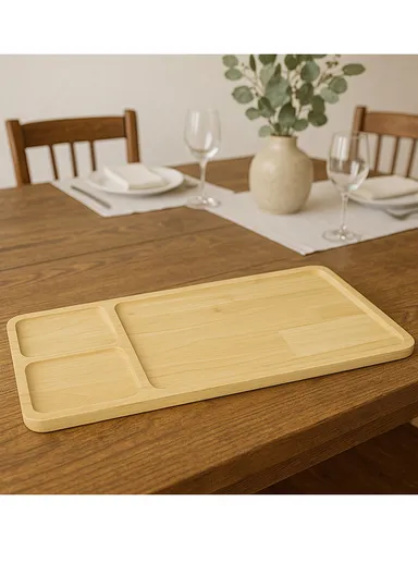 Oak Wood Serving Platter Natural Grain, Durable &amp; Stylish HS-4001 (L60 x W23)cm