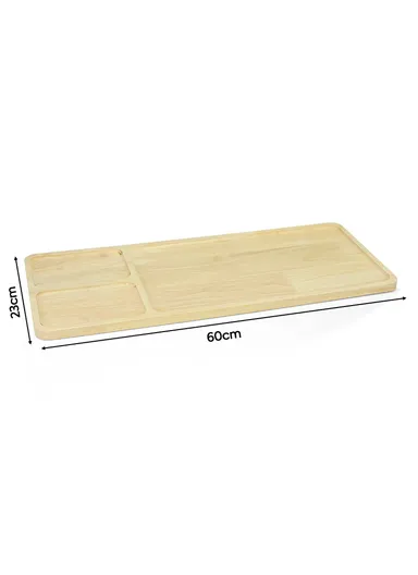 Oak Wood Serving Platter Natural Grain, Durable &amp; Stylish HS-4001 (L60 x W23)cm