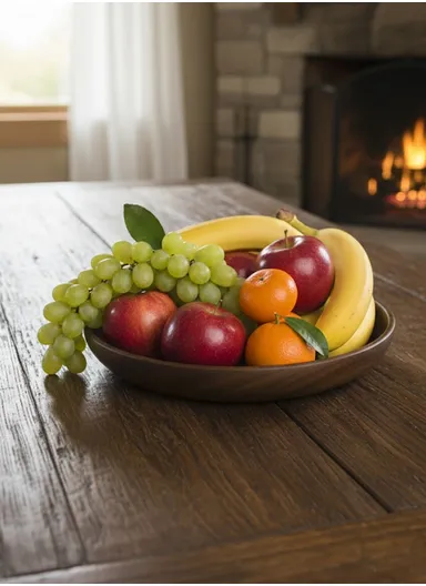 Anti-slip Acacia Wood Food Plate For Home, Cafeteria, Restaurants, Delis &amp; Bakeries (D30 x H4.5)cm