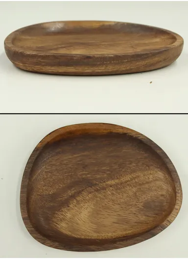 Wooden Tray For Serving Snacks, Coffee &amp; Breakfast (L26 × W20 × H2)cm