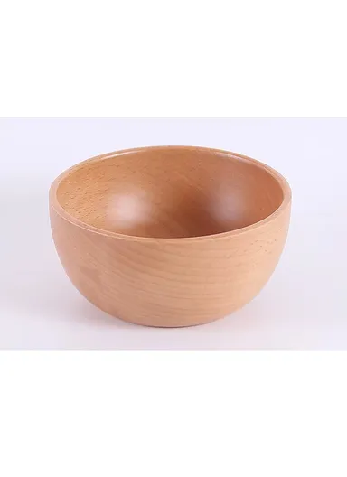 Eco-Friendly Natural Wooden Bowl Food-Safe, Durable &amp; Stackable Serving Bowl for Fruits, Salads &amp; Snacks (D10 x H6)cm - Small