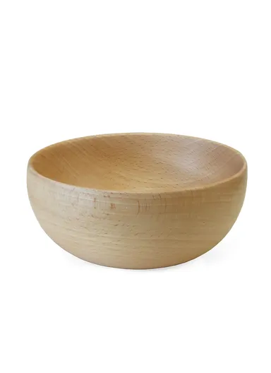 Eco-Friendly Natural Wooden Bowl Food-Safe, Durable &amp; Stackable Serving Bowl for Fruits, Salads &amp; Snacks (D14 x H6)cm - Large