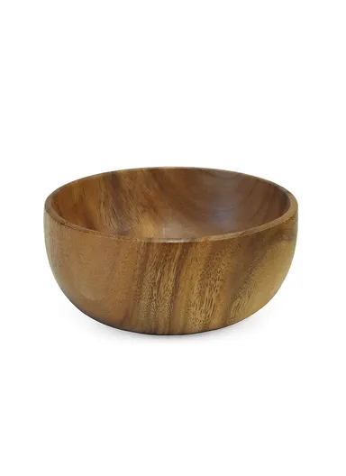 Eco-Friendly Natural Wooden Bowl Food-Safe, Durable &amp; Stackable Serving Bowl for Fruits, Salads &amp; Snacks (D16 x H7)cm