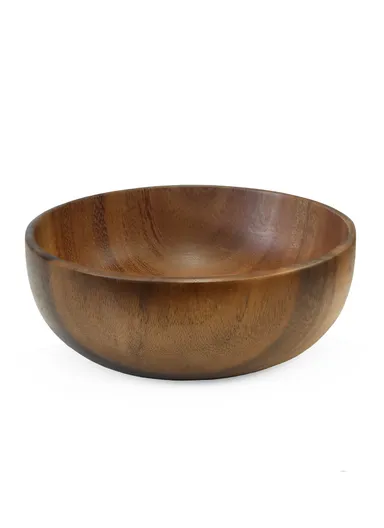 Eco-Friendly Natural Wooden Bowl Food-Safe, Durable &amp; Stackable Serving Bowl for Fruits, Salads &amp; Snacks (D20 x H7.5)cm
