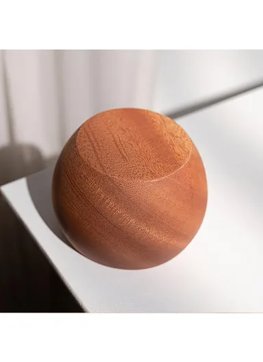 Wooden Mortar &amp; Pestle Garlic Masher Hand Grinder Crusher (D10 x H8)cm