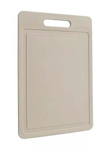 Multi-Function BPA-Free PP Cutting Board – 8mm Thick, Reversible Chopping Board for Fruits, Vegetables &amp; Meat, Anti-Cross Contamination Design - Greige