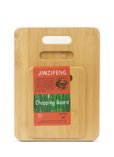 3Pcs Bamboo Cutting Board Set, Double-Sided, Juice Groove, Scar &amp; Odor-Resistant Kitchen Boards