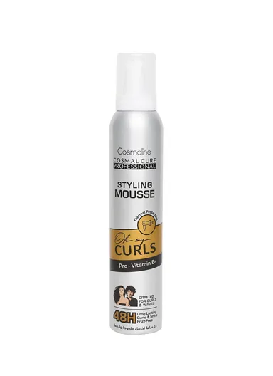 200ml Curl Styling Mousse, Lightweight, Frizz-Control Formula with Heat Protection for Perfectly Defined Curls