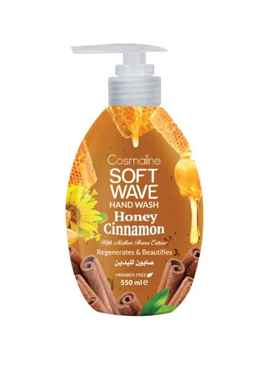 Soft Wave Hand Wash Liquid Soap 500ml - Honey Cinnamon Scent