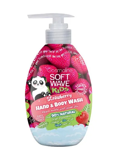550ml Gentle Hand &amp; Body Wash for Kids, Paraben-Free &amp; Skin-Friendly, Strawberry Scented