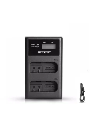 Beston 2 Slot Smart LCD Charger For Nikon EN-EL14		