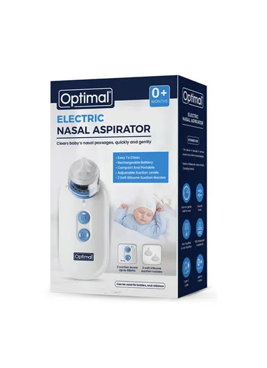 Electric Nasal Aspirator with Adjustable Suction &amp; Soft Silicone Nozzles, Rechargeable &amp; Easy to Clean – OPM-1405