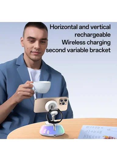 3 in 1 Wireless Charging Station Phone Watch Earphone Magnetic Wireless Charger with Night Light