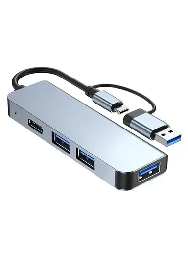 USB Type-C Dual Port Laptop PC Docking Station USB 3.0 Hub Multi-Port Splitter