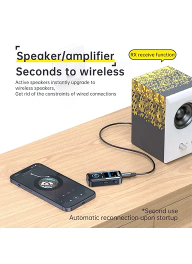GT69 Bluetooth-compatible 5.4 Transmitter Receiver 2-In-1 Audio Adapter AUX Connector
