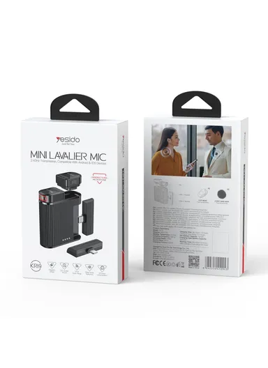 2 in 1 Button Clip-On Microphone 100m Range Wireless Lavalier Mic Set KR19