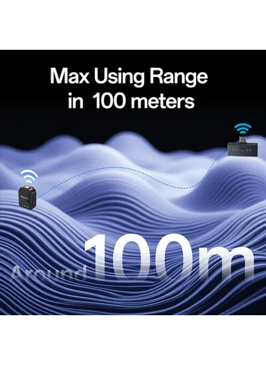 2 in 1 Button Clip-On Microphone 100m Range Wireless Lavalier Mic Set KR19