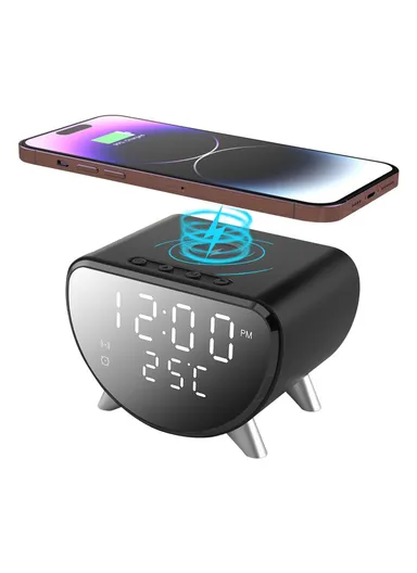 5 in 1 15W Smart Desktop Phone Charger HD Hidden Camera Wireless WiFi Security Camera - Black