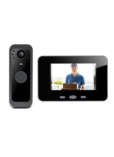 2.4G Point to Point 4 Inch Visual Intercom Doorbell PIR Motion Detection Night Vision Wireless Video Door Phone SY-30