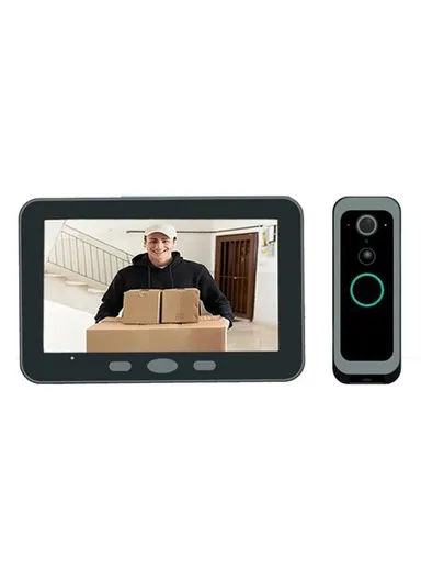 2.4G Point to Point 4 Inch Visual Intercom Doorbell PIR Motion Detection Night Vision Wireless Video Door Phone SY-30