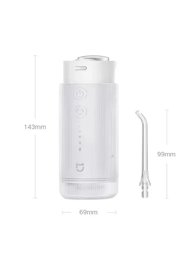 200ml 2200mAh Rechargeable Electric Water Flosser, 4 Gears Teeth Cleaning Oral Irrigator Water Flosser MIJIA MEO704 F400 - White
