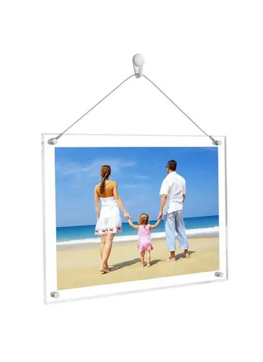 A3 Size Wall Hanging Acrylic Photo Frame Multipurpose Crystal Clear Desktop Display Stand