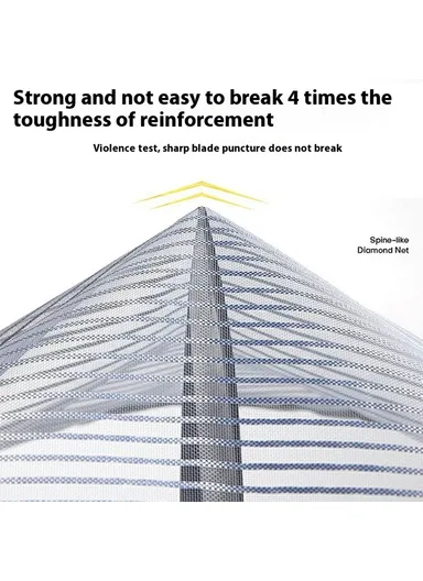 100 x 210cm Magnetic Screen Door for Bedroom Patio Mosquito Mesh Curtain No Drill Installation - Coffee Stripe