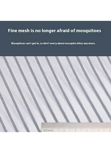 100 x 210cm Magnetic Screen Door for Bedroom Patio Mosquito Mesh Curtain No Drill Installation - Coffee Stripe