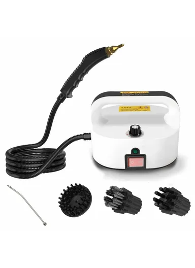 Handheld Steam Cleaner Kitchen Range Hood Bathroom Air Conditioner Cleaning Machine, 220V EU Plug - Black &amp; White