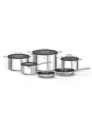 20/24/28cm Stainless steel Stockpots With 20/24cm Frypans &amp; 18cm Deep sauce Pan DH-03855