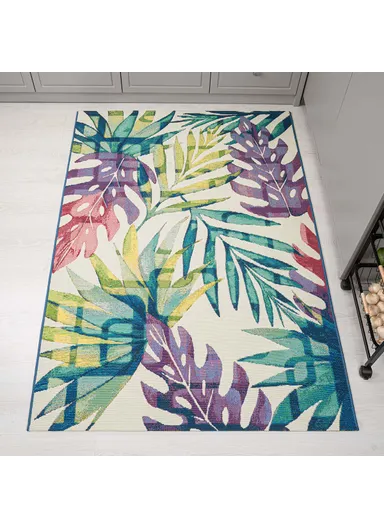 120 x 170 cm Jardin Tropical Breeze Indoor Outdoor Decorative Rug - Multicolor