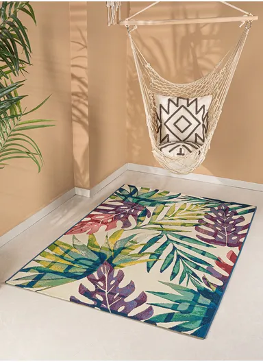 120 x 170 cm Jardin Tropical Breeze Indoor Outdoor Decorative Rug - Multicolor
