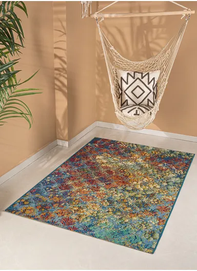 160 x 235 cm Jardin Floral Burst Indoor Outdoor Decorative Rug - Multicolor