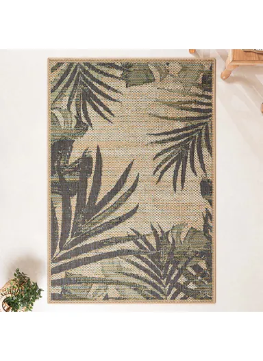 240 x 330 cm Nova Jungle Canopy Indoor Outdoor Decorative Rug - Green