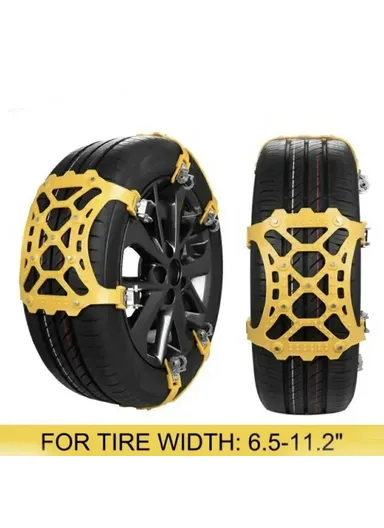 6Pcs Winter Car Tire Snow Chains Anti Skid Automotive Tire Wheels Chains Safety Traction Chains