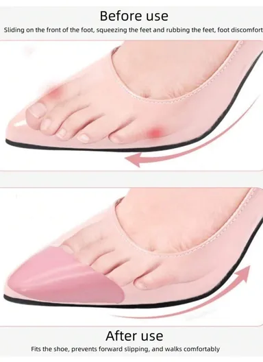 Adjustable Soft PU Toe Filler Shoe Inserts, Height Lift, Foot Support &amp; Pressure Relief - Medium