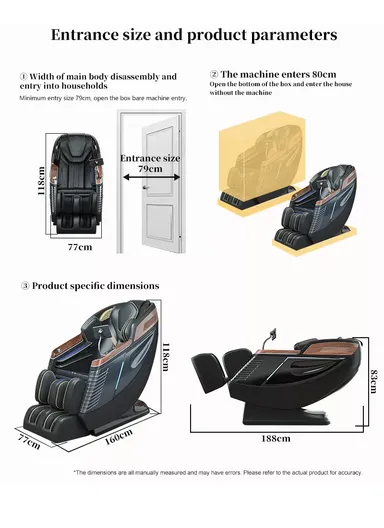 120W Full Body Zero Gravity 3D Massage Chair with SL Track, Thai Stretch, AI Voice Control, Heat Therapy, Bluetooth Speakers &amp; Airbag Massage L39 