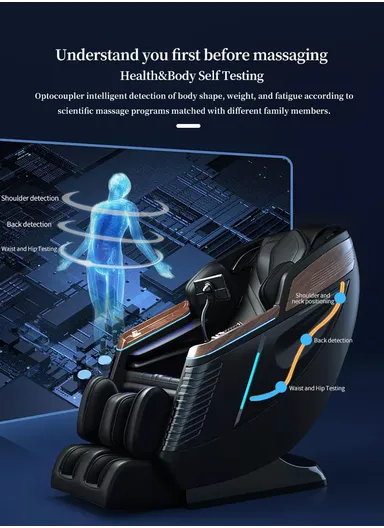 120W Full Body Zero Gravity 3D Massage Chair with SL Track, Thai Stretch, AI Voice Control, Heat Therapy, Bluetooth Speakers &amp; Airbag Massage L39 