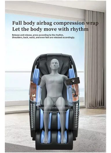 120W Full Body Zero Gravity 3D Massage Chair with SL Track, Thai Stretch, AI Voice Control, Heat Therapy, Bluetooth Speakers &amp; Airbag Massage L39 