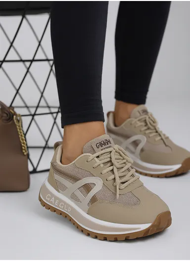 Stylish, Comfortable &amp; Casual Women's Sneakers AF8817 - Kaki