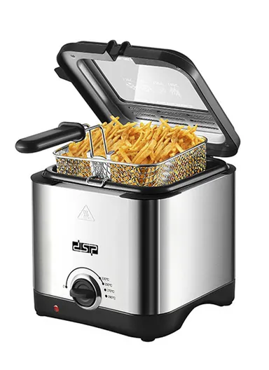 1000W 1.5L Deep Fryer with Adjustable Temperature, Viewing Window &amp; Overheat Protection - KB2187