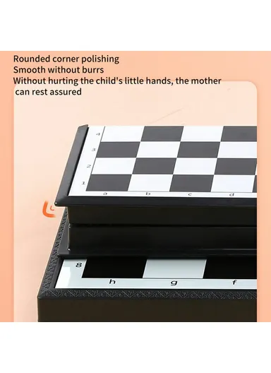 Magnetic Folding Chess Set for Kids Portable Travel Board Game with Magnetic Pieces