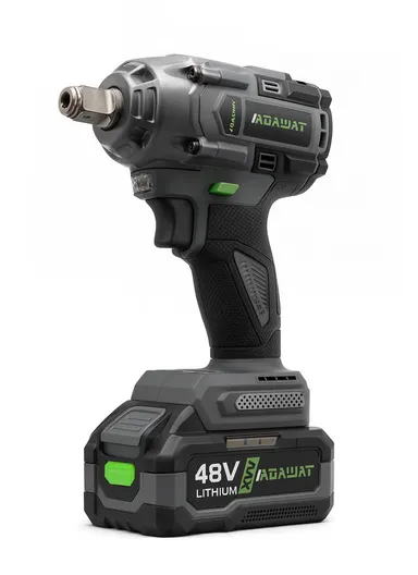 2-IN-1 48V Cordless Brushless Power Tool Kit Impact Wrench + Screwdriver Drill with 2 Rechargeable Batteries &amp; Plastic Storage Case WT450+WT21