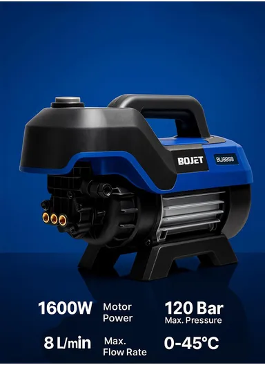 1600W 70 Bar, 6.5L/min Flow High Pressure Washer Portable Electric Power Cleaner with Foam Bottle &amp; Complete Accessory Kit BJ6658 