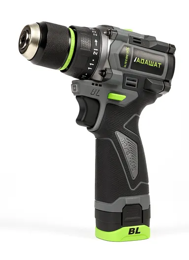 18V Cordless Brushless Electric Drill Screwdriver with 2 Rechargeable Batteries &amp; Plastic Storage Case WT18