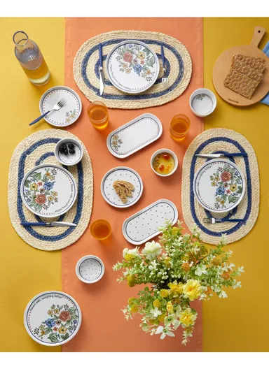 Linea Ceramic Breakfast Set 14 pieces for 6 people Colorful