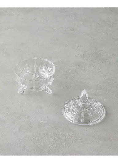 Candessa Glass Sugar Bowl 12x10.5 cm Transparent