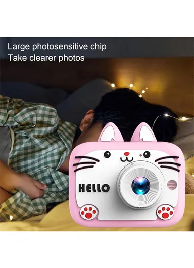 2" 40MP Kids Digital Camera, AI Facial Recognition, 1080P Video, 5 Puzzle Games, 400mAh Battery, USB Charging &amp; Eye Protection