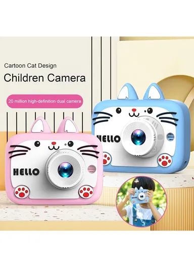 2" 40MP Kids Digital Camera, AI Facial Recognition, 1080P Video, 5 Puzzle Games, 400mAh Battery, USB Charging &amp; Eye Protection