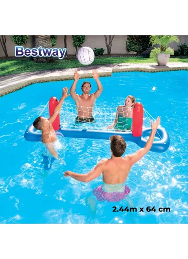 H2OGO Inflatable Volleyball Set 52133 (2.44m x 64cm) - Blue/ Red